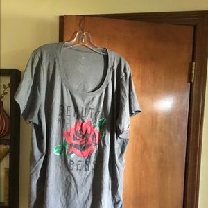 Torrid grey Beauty and the beast t shirt size 4